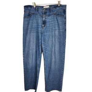 ABERCROMBIE AND FITCH Jeans Womens 33‎ Blue The Loose High Rise Denim 90s Style